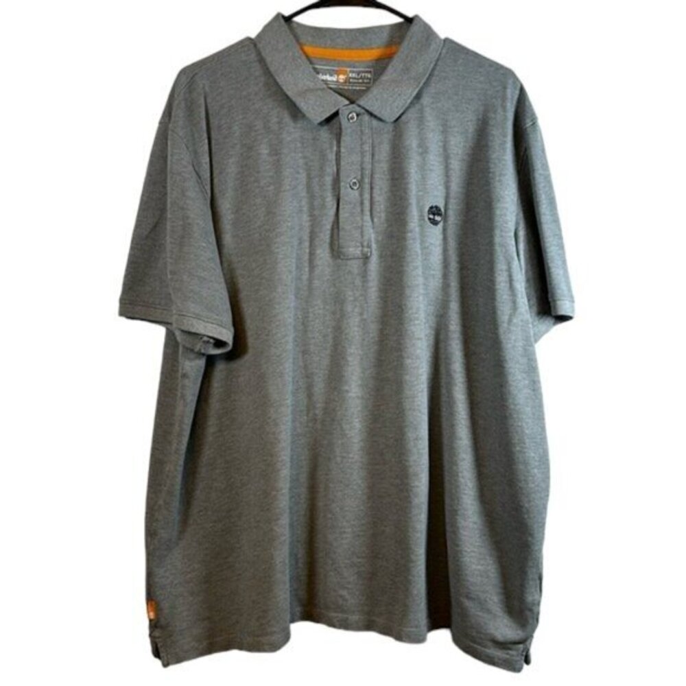 Timberland Millers River Pique Polo Gray Pullover Shirt Size XXL EUC #1361-LA